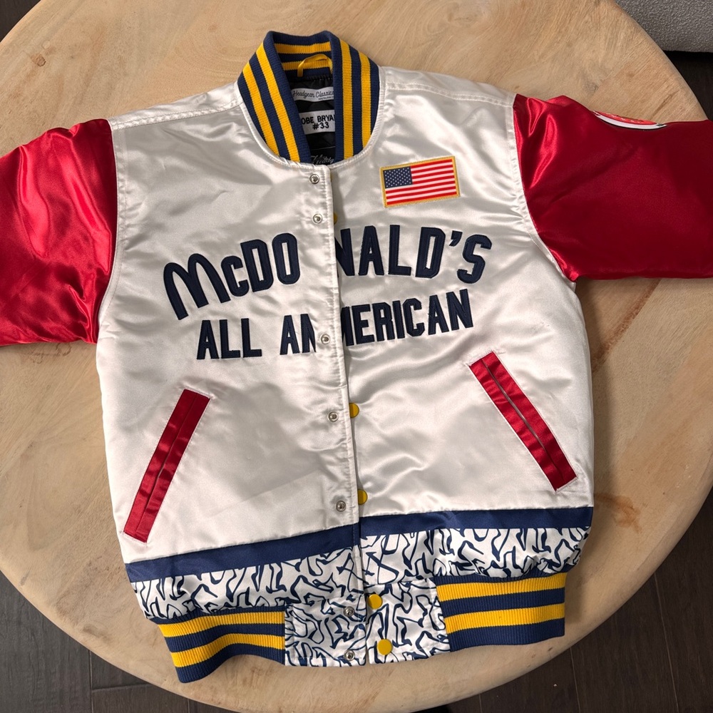 Kobe Bryant #33 Headgear Classics McDonald’s All American Satin Jacket Small